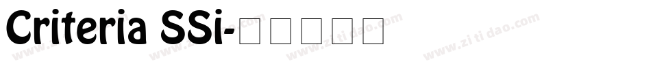 Criteria SSi字体转换